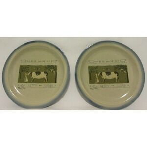 Carol Endres American Primitive Folk Art Bess and Me Kitty and Clover Plates 2